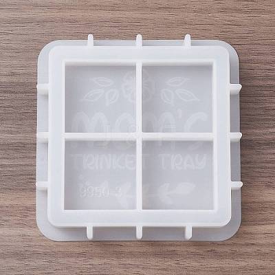 Square Mother's Day Word MOM DIY Tray Silicone Molds DIY-G112-02C-1