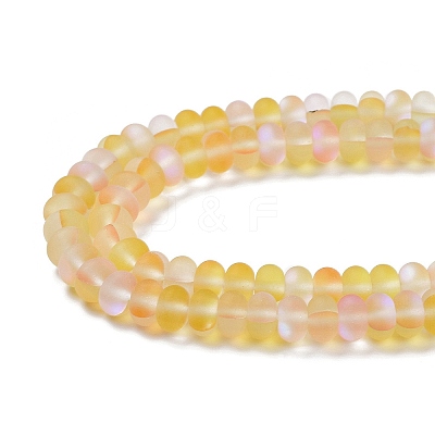 Frosted Transparent Glass Beads Strands FGLA-M002-01G-1
