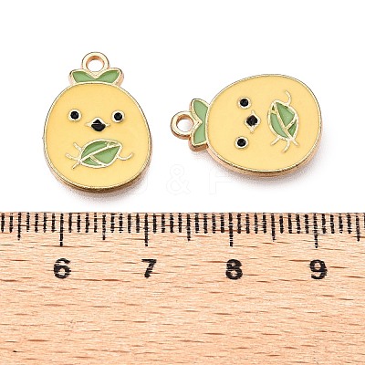 Rack Plating Alloy Enamel Pendants ENAM-T020-13-RS-1