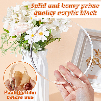Transparent Acrylic Board TACR-WH0021-13A-1
