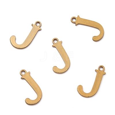 304 Stainless Steel Alphabet Charms STAS-H122-J-AB-1