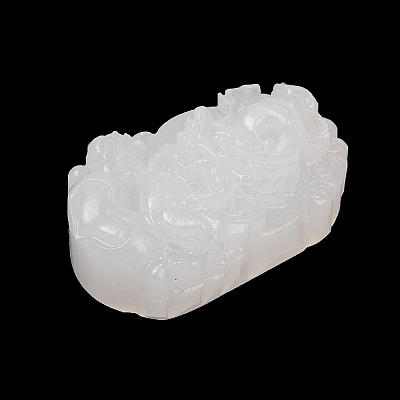 Natural White Jade Carved Pendants G-S384-01E-1