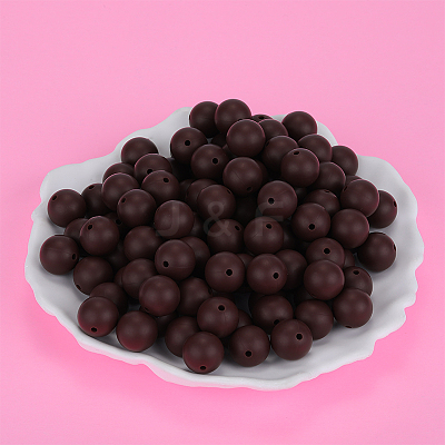 Round Silicone Focal Beads SI-JX0046A-22-1
