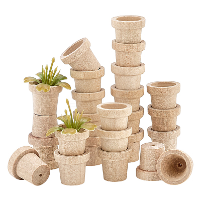 Wood Flower Pot Cover AJEW-PH0007-75A-1