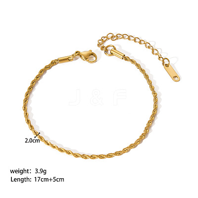 Stylish 304 Stainless Steel Rolo Chain Bracelets for Women XR9988-3-1