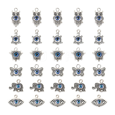 6Pcs Tibetan Style Alloy Pendant PALLOY-TA00004-1