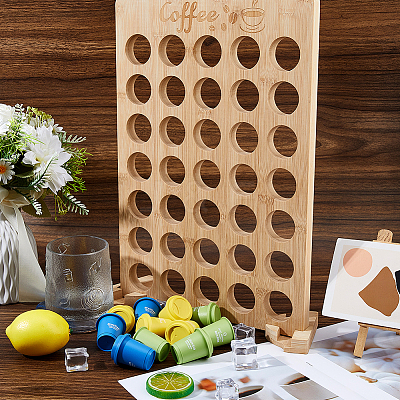 Wooden Cup Coffee Pod Holders ODIS-WH0030-152-1