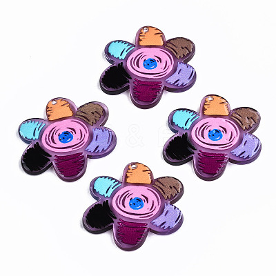 Transparent Acrylic Pendants KY-T022-35-1