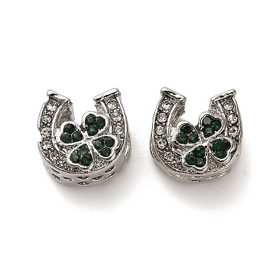 Alloy Rhinestone European Beads X-FIND-Q115-09P-1