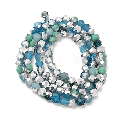 Electroplate Glass Beads Strands EGLA-P048-B02-1