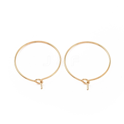 Ion Plating(IP) 316L Surgical Stainless Steel Hoop Earring Findings STAS-D164-04G-1