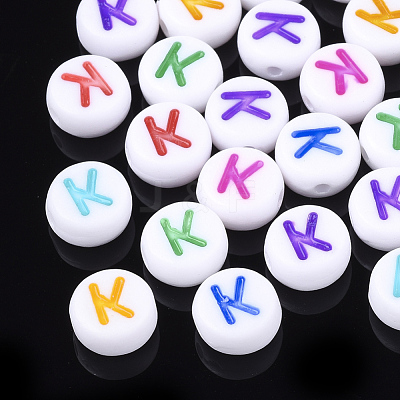 Initial Acrylic Beads OACR-E001-20K-1