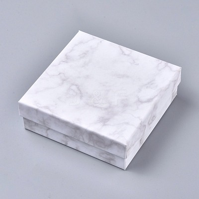 Square Kraft Cardboard Jewelry Boxes CBOX-L008-001-1