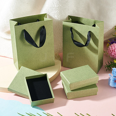 3Pcs Rectangle Paper Jewelry Display Cases CON-TA0001-39C-01-1