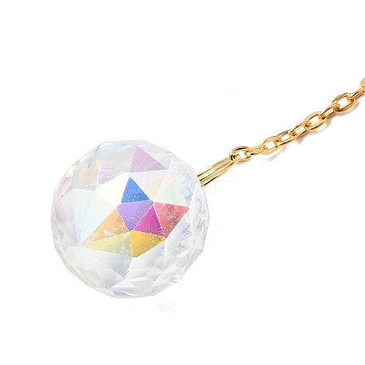Popcorn Alloy Rhinestone & Plastic Imitation Pearl & Glass Crystal Suncatchers HJEW-E013-05G-1