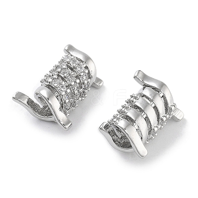 Rack Plating Brass Micro Pave Cubic Zirconia Beads KK-Z071-38P-1