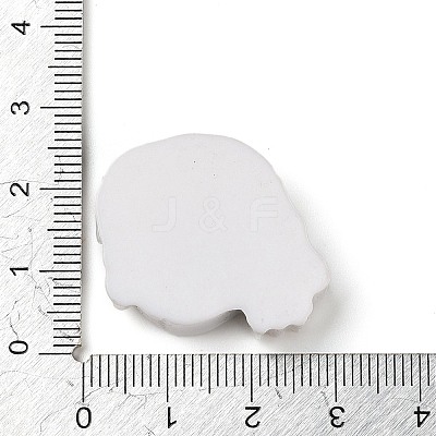 Skull Halloween Opaque Resin Decoden Cabochons RESI-R446-01K-1
