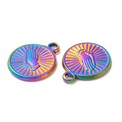 Ion Plating(IP) 304 Stainless Steel Pendants STAS-L020-006RC-1