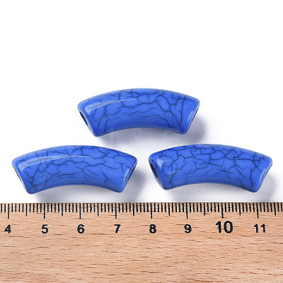 Opaque Crackle Acrylic Beads MACR-S372-001N-013-1