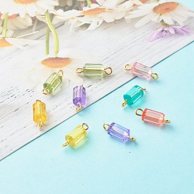 Transparent Acrylic Beads Link PALLOY-JF00822-1