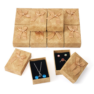 Rectangle Paper Jewelry Set Storage Gift Boxes with Bowknot CON-TAC0014-12C-1