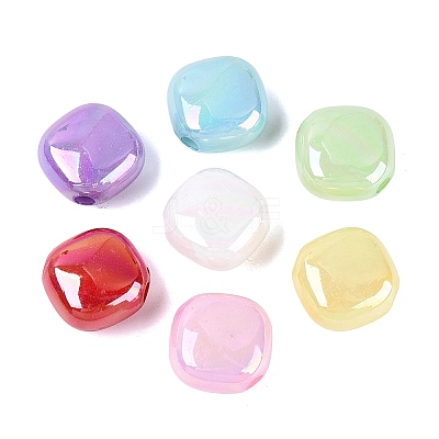 UV Plating Opaque Acrylic Beads OACR-Q203-04-1
