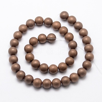 Electroplate Non-magnetic Synthetic Hematite Beads Strands G-R363-6mm-05-1