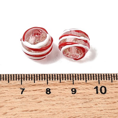 Handmade Gold Sand Enamel Lampwork Beads LAMP-B035-03C-1