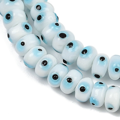 Handmade Evil Eye Lampwork Beads Strands LAMP-A007-02A-02-1