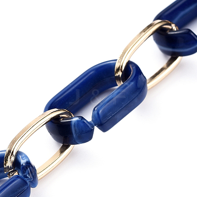 Handmade Acrylic & Aluminium Cable Chains AJEW-JB00560-01-1