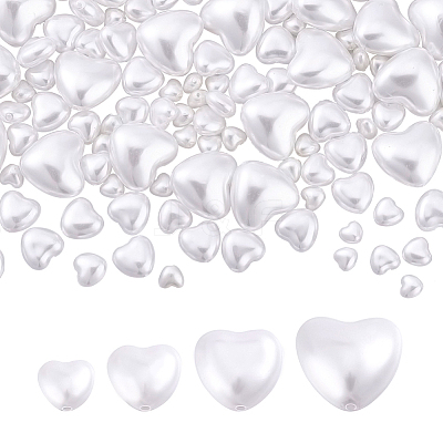 200Pcs 4 styles Resin Imitation Pearl Cabochons FIND-GA0004-74-1