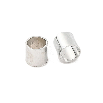 2MM Platinum Plated Tube Crimp Beads X-E003-1