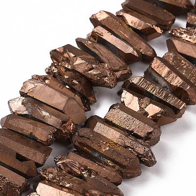 Natural Quartz Crystal Points Beads Strands G-K181-B30-1