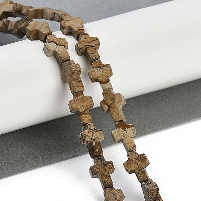 Natural Picture Jasper Beads Strands G-I369-A05-01-1