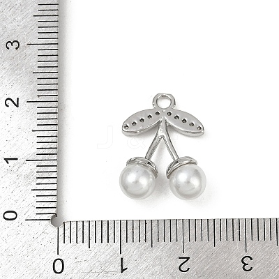 Brass Micro Pave Clear Cubic Zirconia Pendants KK-M322-51P-1