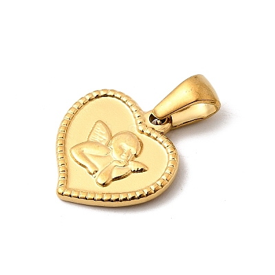 Hand Polished 304 Stainless Steel Charms STAS-B094-15G-1