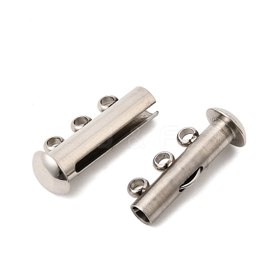 304 Stainless Steel Slide Lock Clasps STAS-F350-01B-P-1