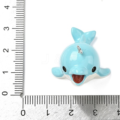 Marine Theme Opaque Resin Pendants RESI-P047-01C-P-1