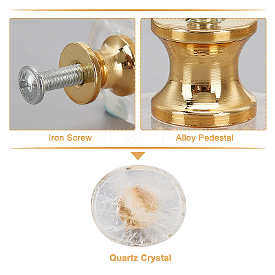 Natural Quartz Crystal Drawer Knobs FIND-WH0056-40P-04-1