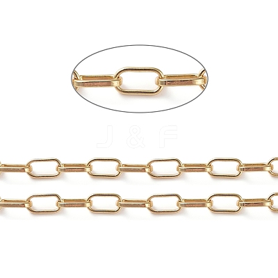 Soldered Brass Paperclip Chains CHC-G005-19G-1
