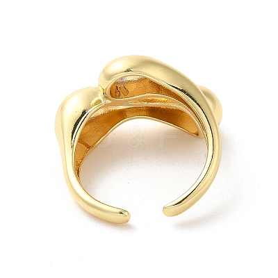 Brass Open Cuff Rings RJEW-P098-05G-1
