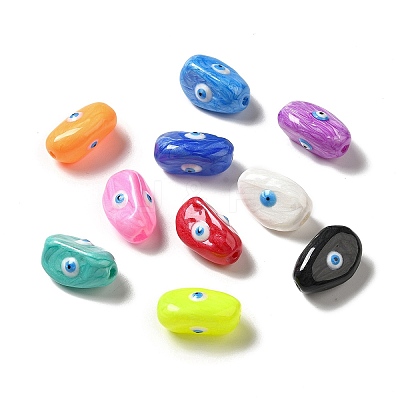 Opaque Glass Beads GLAA-E039-01-1