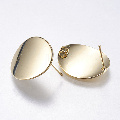 Brass Stud Earring Findings LS-KK-F738-40G-1