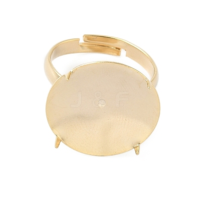 Adjustable Brass 4 Prong Ring Settings KK-K414-04A-G-1