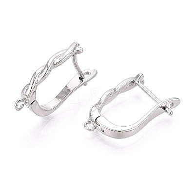 Brass Hoop Earring Findings KK-N267-29P-1
