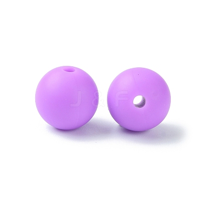 Round Food Grade Eco-Friendly Silicone Focal Beads SIL-F003-01D-1