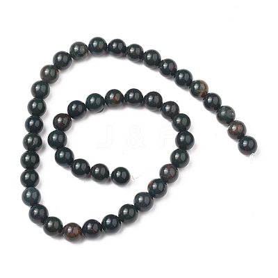 Natural Indian Bloodstone Beads Strands G-G954-02-8mm-1