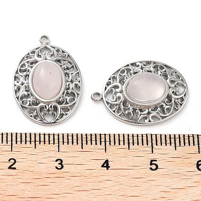 304 Stainless Steel Pendants STAS-L012-359B-P-1