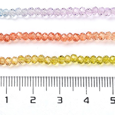 Transparent Painted Glass Beads Strands DGLA-A034-T1mm-A12-1