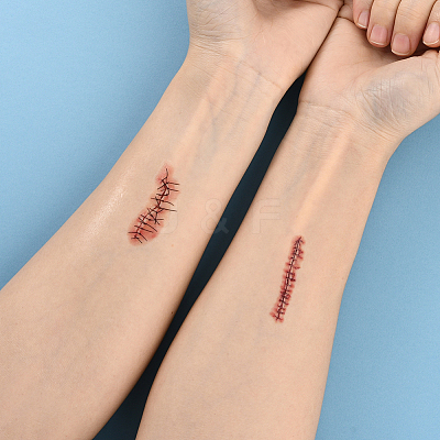 27Pcs Removable Scar Temporary Tattoos DIY-SP0005-66A-1